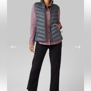32 Degrees Women's Med. NWT Charcoal Grayish Blue Packable Puffer Vest